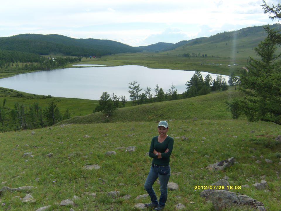 Blue lake Mongolia